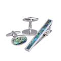 Miniatyrbilde 3 av 4: Klassisk Steinslipsklips 2 Tommer Halvdyrbar Steinslipsholder Med Gaveeske Menn Abalone Slipsklips