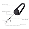 Miniatyrbillede 3 af 5: Badge Clips Udtrækkelig, Badge Holder Clip, Udtrækkelige Badge Holdere, Kraftig Badge Reel, Udtrækkelig Nøglering med Karabinhage og Nøglering (Sort,