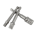 Miniatyrbilde 3 av 4: 3-delt adaptersett for piper - sekskant til firkant for bor, piper, skrutrekkere og bitsholdere, 1/4, 3/8, 1/2 tomme