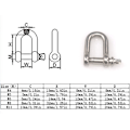Miniatyrbilde 4 av 4: 10 stk. M5 D-ring sjakler 304 rustfritt stål for tung rigging, bæring, stål kjettinglenke sjakler