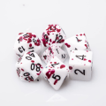 Miniatyrbild 3 av 5: Ocean D&D (Fuchsia) Tärningssats med Oregelbundna Blodröda Prickar P