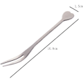 Miniatyrbilde 2 av 4: 12 stk. 10,8 cm Små Fruktgafler Rustfritt Stål Fruktgafler 2-tind Fruktgafler Salat Fruktgafler Hjerteform Fruktgafler for Hjemmekjøkken eller Re