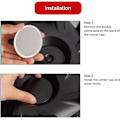 Miniatyrbilde 3 av 5: 4 stk (Rød/Matt Svart) Senterlokk for KAVANIC Tesla Model Y M