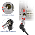 Miniatyrbilde 3 av 3: Bilradio Antenneadapter Bilantenne DIN ISO Adapter Bilradio