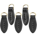 Miniatyrbild 1 av 4: 5-pack Bladformade Dragkedjekläppar i Läder Ersättningsdragkedjor för Bagage Ryggsäck Jacka Resväska Svart