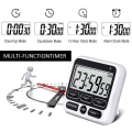 Miniatyrbillede 3 af 4: (Sort/Hvid, 8x7.8x2CM) Multifunktionel Solid State Elektronisk Stopur