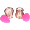 Pikkukuva 2 / 5: Kauneussienen Blender-teline, (3 kpl Rose Gold) Meikkisienien kuivausteline säilytykseen