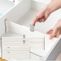 Miniatyrbillede 2 af 5: 2 Pak Justerbare Mesh Skuffeopdelere til Tøjopbevaring Hvid
