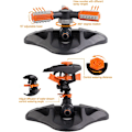 Miniatyrbilde 3 av 5: Hagesprinkler, Automatisk 360 Graders Rotasjon Justerbar Hagesprinkler