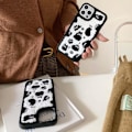 Miniatyrbillede 3 af 5: Kattetelefonetui Kompatibel med iPhone 14 Pro (Ikke Max), Sød Sort Kat Fuzzy Blød Tæppe Æstetisk Etui til iPhone 14 Pro Pels Telefon Etuier til Piger