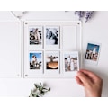 Pikkukuva 2 / 5: The Happy Frame Kirkas akryylinen kelluva 8x8 kehys Polaroid Instax -kollaasikehyksellä, monikäyttöinen vapaasti seisova ja magneettinen jääkaapille