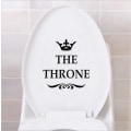 Miniatyrbilde 2 av 5: Dekorativ klistremerke for toalettlokk (Tronen) og WC Morsom inskripsjon
