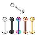 Miniatyrbillede 4 af 4: 10 stk. (16G) 316L Rustfrit Stål 3mm Kugle Labret Monroe Læbe Ring Tragus Helix Brusk Ørering Stud Barbell Bar Længde 6mm 8mm 10mm 12mm Body Piercing