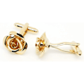 Miniatyrbillede 3 af 5: Roseguld Blomstformet Fransk Skjorte Smykke Manschetknapper Rustfrit Tuxedo Manschetknapper Knapper Med Gaveæske Til Forretning Bryllup