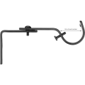 Miniatyrbilde 2 av 5: 2-delt Universal Gardinstangbrakett - Svart, Justerbar Gardinstang