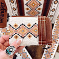 Miniatyrbild 2 av 5: Plånböcker för kvinnor Boho Aztec korthållare