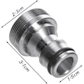 Miniatyrbillede 2 af 5: 2 stk. messing vandhanekobling, vandslangehaneadapter, messing vandingsendekobling, haveslange rør vandlinjesamler