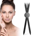 Miniatyrbillede 1 af 5: Øjenbrynslineal Rustfrit Stål Tattoo Øjenbrynsskabelon Lineal Tre-punkts Positionering Permanent Øjenbrynsmakeup Måling Symmetrisk værktøj (Sort)