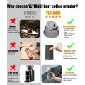 Miniatyrbillede 2 af 5: Bærbar kværnkaffekværn (sort), lille elektrisk kaffebønne
