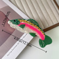 Miniatyrbild 2 av 5: Lax Hårklämma Acetat Hårklämma Fisk Hårklämma Unik Mode Acetat Hårspänne Halkfri Starkt Grepp Käkklämma Havsdjur Fas