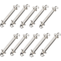 Miniatyrbilde 1 av 5: 10 pakker 2-hulls ringperm mekanisme erstatningssett, 2 O-ringer metallklips ringperm mekanisme løse bladbindingsringer for organiseringspermer