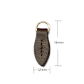 Miniatyrbild 2 av 4: 5-pack Bladformade Dragkedjekläppar i Läder Ersättningsdragkedjor för Bagage Ryggsäck Jacka Resväska Svart