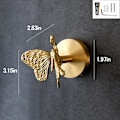 Miniatyrbillede 4 af 5: Dekorative Væghængte Krog, Søde Messing Dyre Vægdekoration, Funky Enkelt Butterfly Frakkekrog (Butterfly-A, 1)