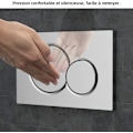 Miniatyrbillede 3 af 5: Aktuatorplade Kompatibel med Sigma01 UP320, UP300 og UP720 vandtanke - forkromet plast til dobbelt skyl 1 stk