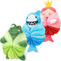 Miniatyrbilde 1 av 5: Vaskbar dusjsvamp for barn, søt badesvamp for kropp, dyreformet dusjpuff Loofah-svamper, netting svamp kroppsskrubber for barn-A