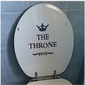 Miniatyrbilde 5 av 5: Dekorativ klistremerke for toalettlokk (Tronen) og WC Morsom inskripsjon