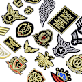 Miniatyrbillede 5 af 5: 23 stk. Guldtråd Krone Badges Børnebroderede Patch Sy På/Jern