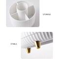 Miniatyrbillede 3 af 5: Svingbar Penselholder - Hvid, Makeup Pensel Opbevaring, 360 Grader Sving