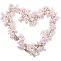 Miniatyrbilde 5 av 5: Kunstig kirsebærblomstranke (135 kirsebærblomster, lys rosa