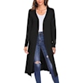 Miniatyrbillede 2 af 5: Kvinder Plus Størrelse Lang Åben Front Drape Maxi Cardigan Letvægts Duster Lang