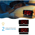 Miniatyrbild 5 av 9: Väggklocka för sovrum 5\" Stor LED Digital Klocka för Seniorer, Dimbar Enkel för Sovrum, Justerbar Volym/Snooze/Baery Backup/Swivel Röd