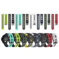 Miniatyrbild 5 av 5: 20mm för Garmin Vivoactive 3 / Venu Universal Tvåfärgad Silikonklockarmband FFO White Black