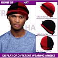 Miniatyrbilde 3 av 5: 4-delt turban for menn Twist Head Wraps for menn Stretch