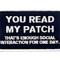 Miniatyrbild 2 av 5: Du läser min patch som räcker till social interaktion för en dags taktisk patch - broderad moralapplikation