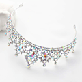 Miniatyrbillede 5 af 5: Krystal Bryllupskrone Dronning Tiara Brud Kroner til Kvinder Piger Rhinestone Dekor