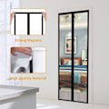 Miniatyrbillede 5 af 5: Magnetisk Isoleret Dørgardin - Selvlukende Transparent Skærm (Passer til 91x208 cm) - Termisk Beskyttelse til Terrasse/Køkken/Rum med Aircondition