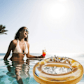 Miniatyrbillede 3 af 4: Oppustelige drikkevarer Pool Party, gratis pumpe