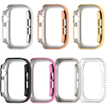 Miniatyrbilde 2 av 5: 7-pakke Bling-deksel Kompatibelt for Apple Watch Series 10 46mm 42mm Diamant Glitter PC Støtfanger Beskyttelsesdeksel Dame Krystall Skinnende Rhinestone-deksel