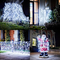 Miniatyrbilde 6 av 8: Led julelysnett utendørs juledekorasjonslys 160LED 4ftx7ft, koblingsbare utendørs innendørs fe-nettlys for jul