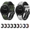 Miniatyrbillede 5 af 5: For Garmin Fenix 7 Quick Release Silikone Læder Rem HTK Wine Red
