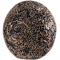 Miniatyrbillede 3 af 5: SUMMIT COLLECTION Sort Udskåret Ceremoniel Kranie med Gotisk Motiv Design Kranie Figur Samleobjekt 6,75 tommer L Sort Sort