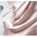 Miniatyrbilde 3 av 5: Dame Satin Pyjamas Sett Todelt Klassisk Nattøy 3/4 Lang Erme