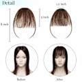 Miniatyrbilde 3 av 5: Clip In Bangs Människohår Extensions Real Clip On Front Fringe