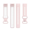 Miniatyrbillede 2 af 5: For Fitbit Charge 5 To-farvet silikone urrem XUT Pink White