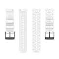 Miniatyrbillede 3 af 5: For Suunto 7 24mm Fodboldmønster Silikone Solid Color Watch Band BEZ White
