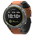 Miniatyrbillede 1 af 4: For Garmin Enduro 26mm Læder Søm Stål Spænde Urrem UQN Brown